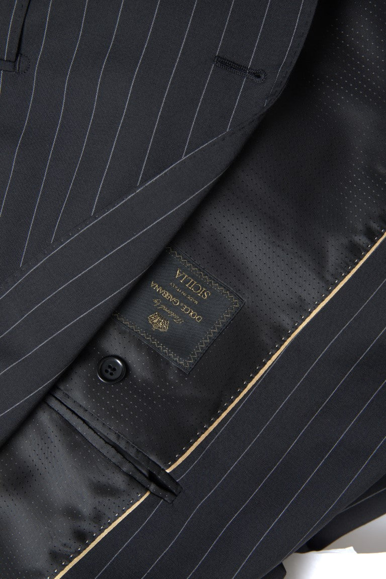 Black Stripe Single Breasted SICILIA Blazer