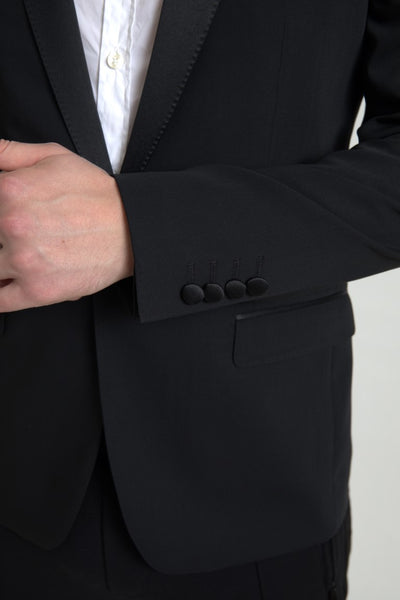 Black Wool Single Breasted MARTINI Blazer