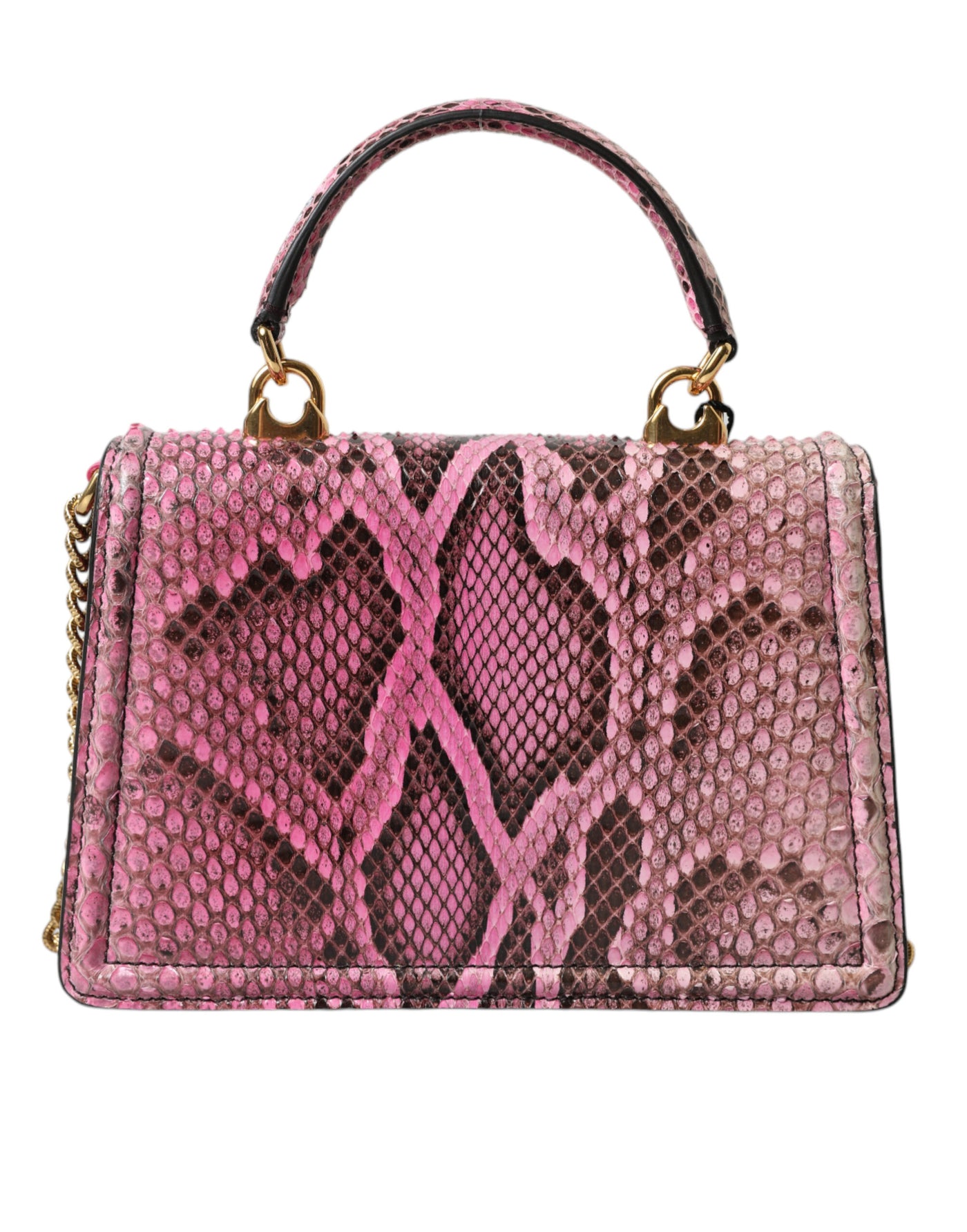 Pink Exotic Leather DEVOTION HEART Top Handle Shoulder Bag