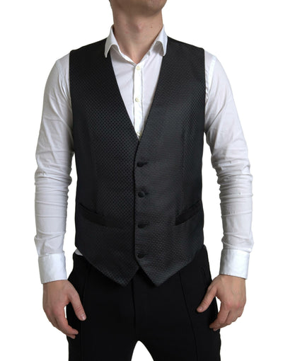 Black Jacquard 2 Piece Single Breasted Suit