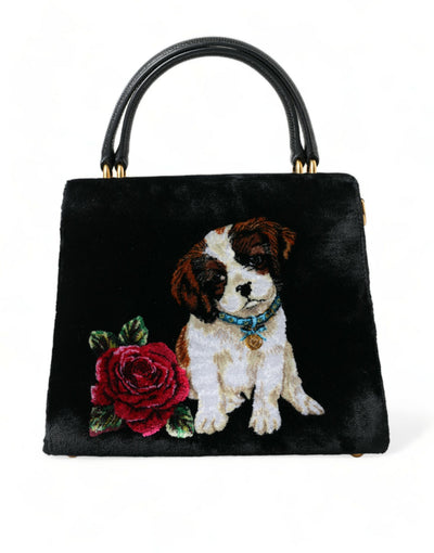 Black WELCOME I Love My Dog Top Handle Women Bag