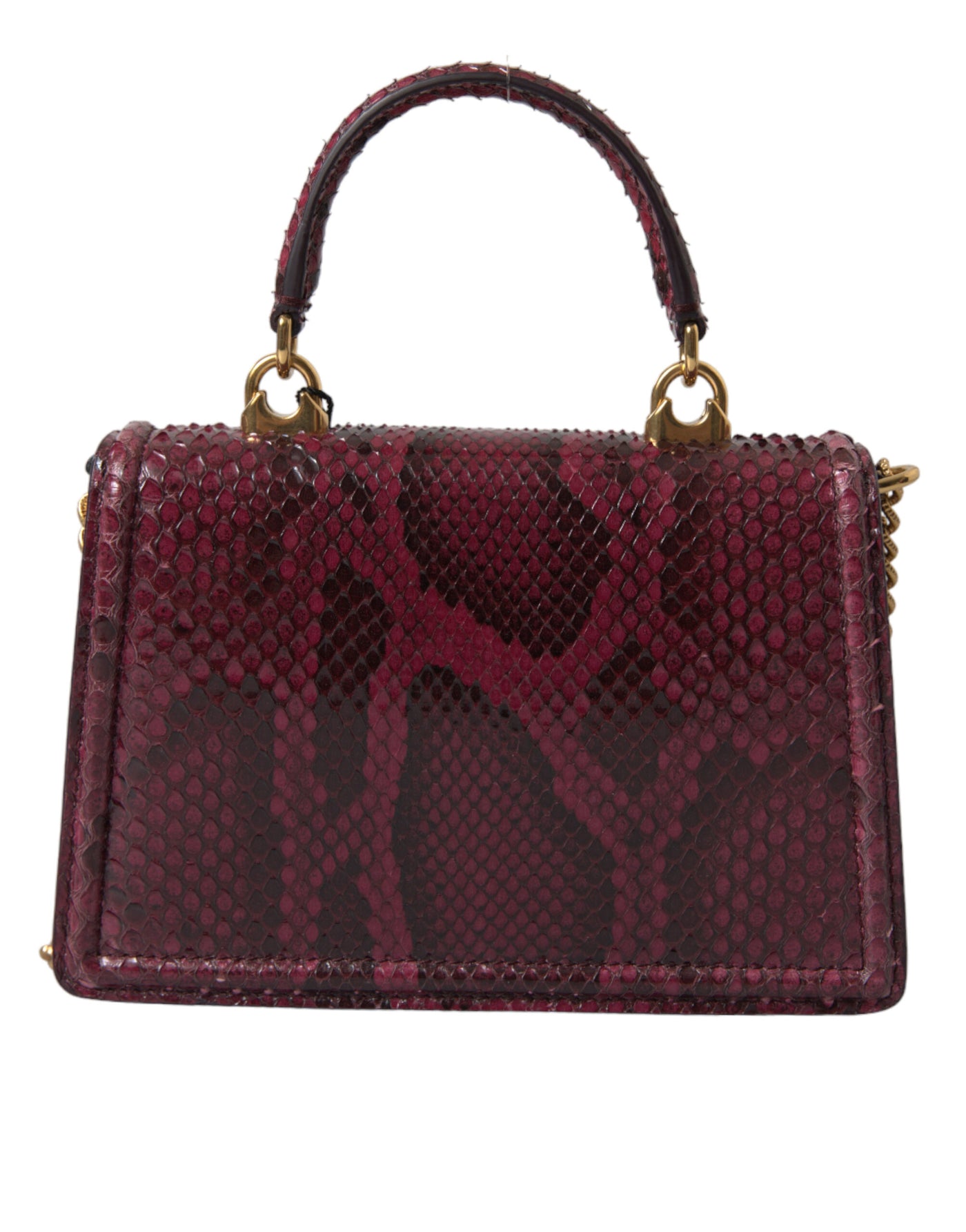 Bordeaux Exotic Leather DEVOTION HEART Top Handle Shoulder Bag