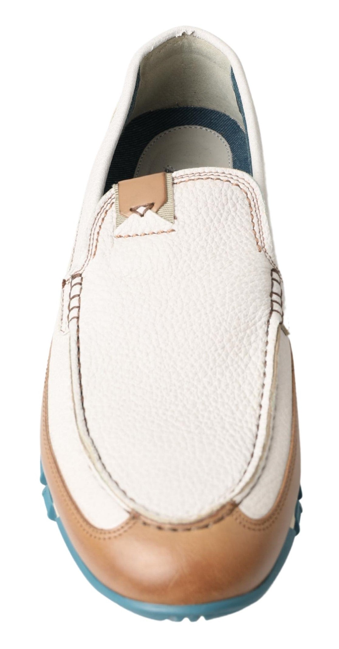 White Leather Loafers Moccasins Shoes