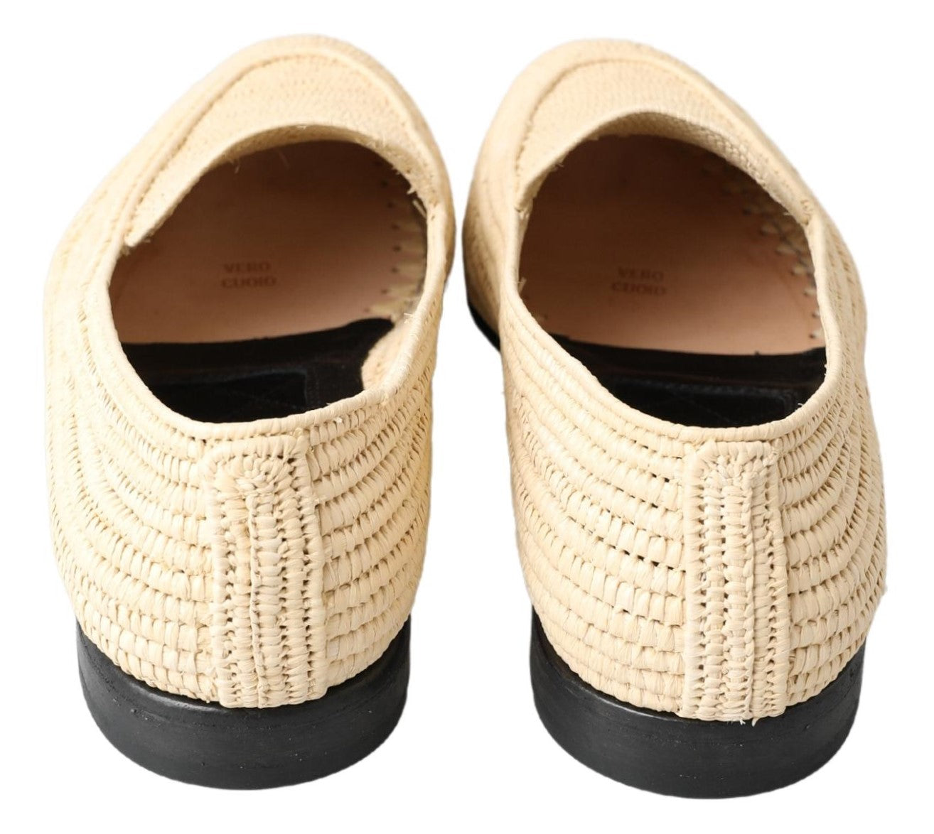 Cream Woven Viscose Loafers Men Casual Shoes