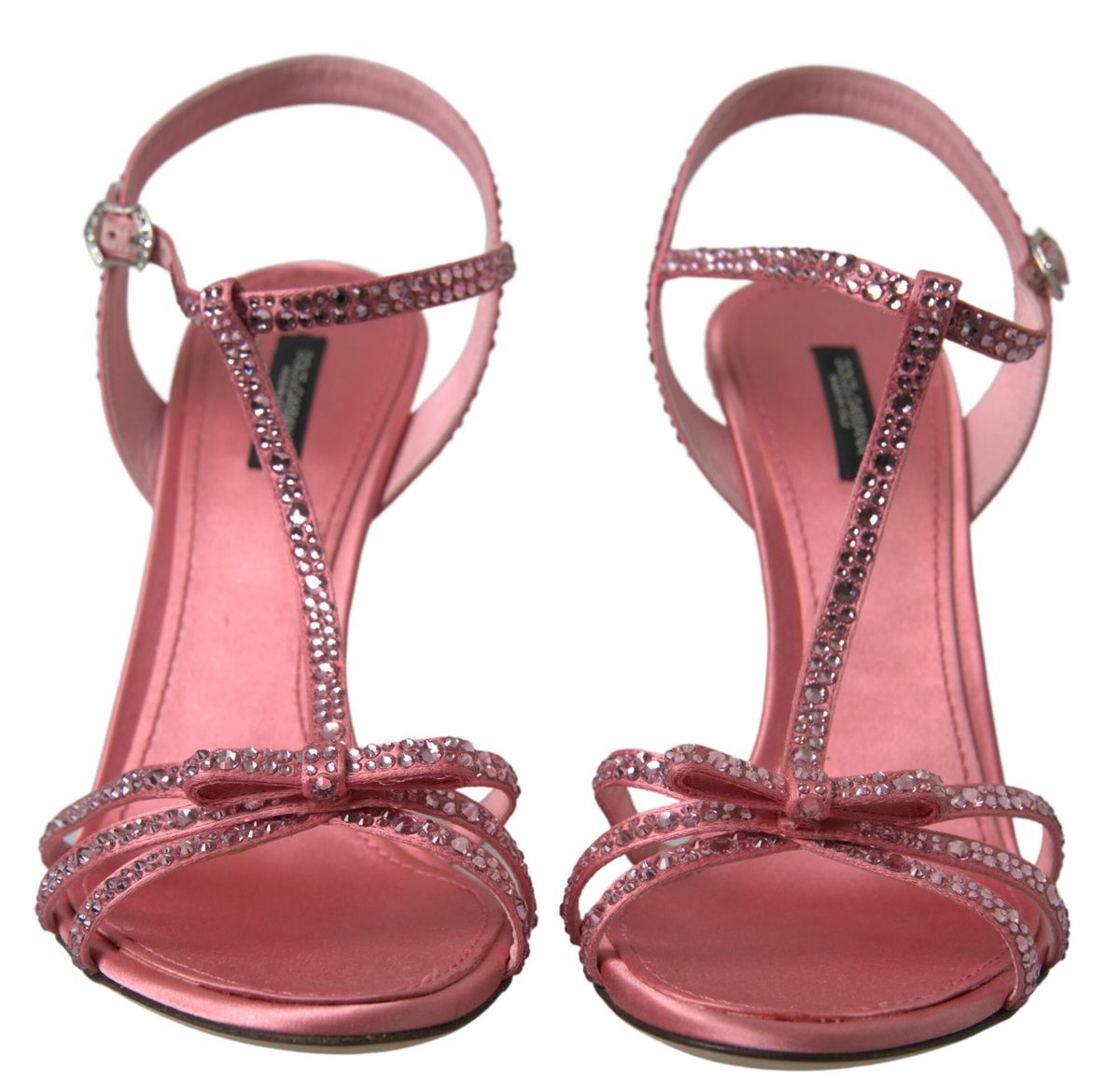 Pink Crystal Ankle Strap Shoes Sandals