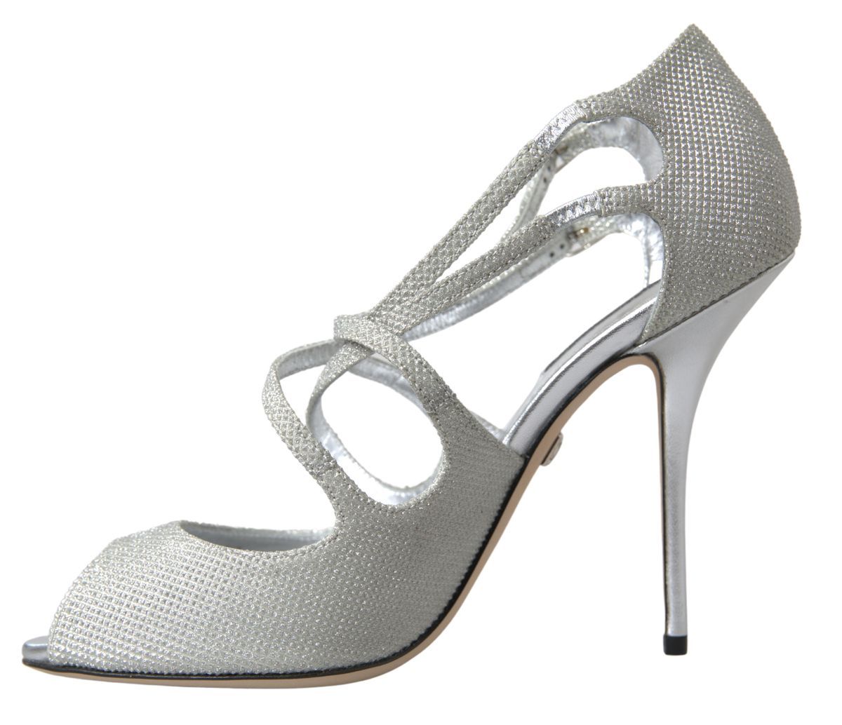 Silver Shimmers Sandals Heel Pumps Shoes