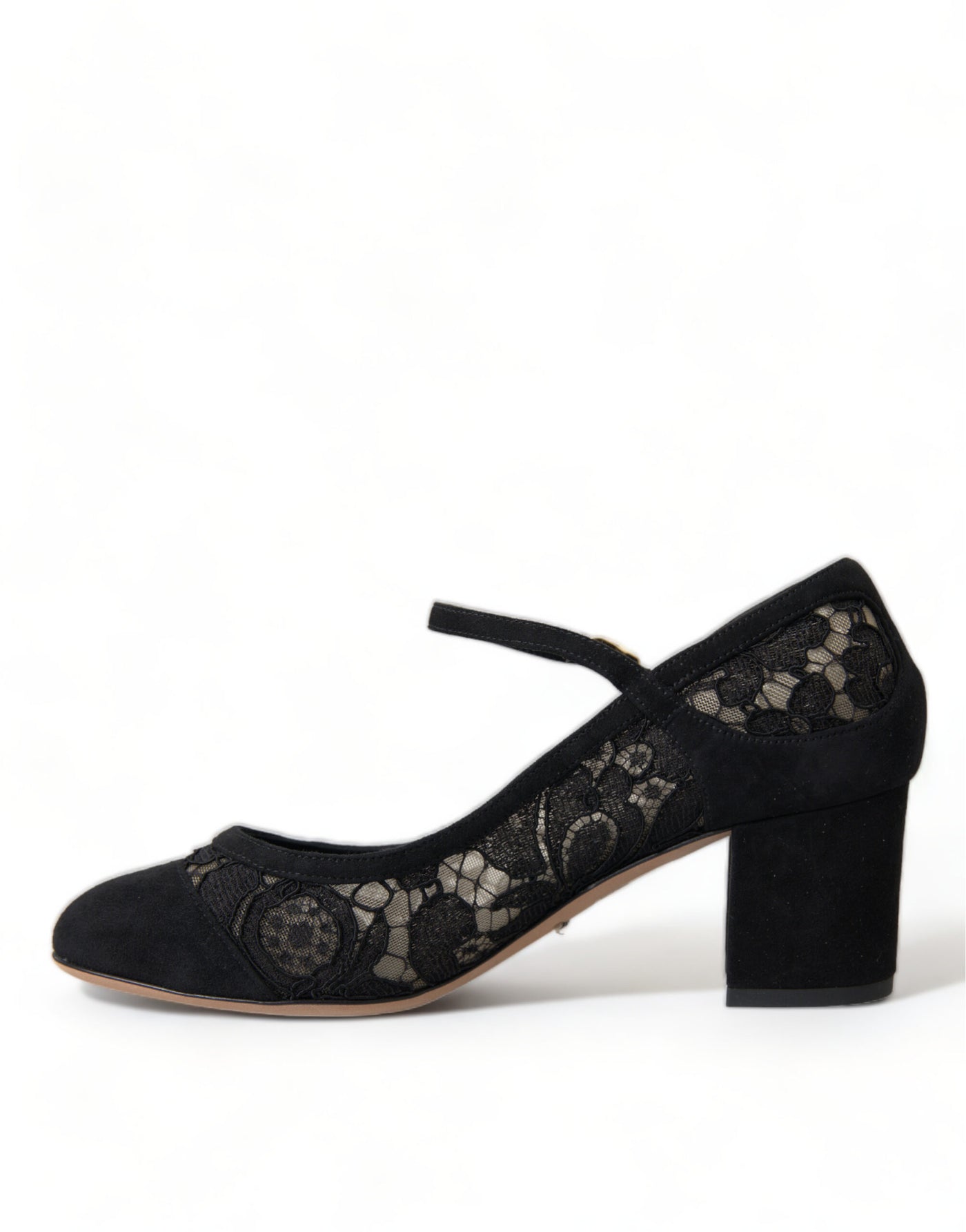 Black Mary Jane Taormina Lace Pumps Shoes