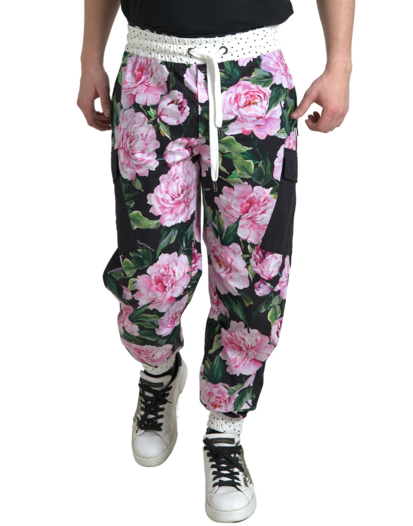 Multicolor Peony Joggers Cotton Men Pants