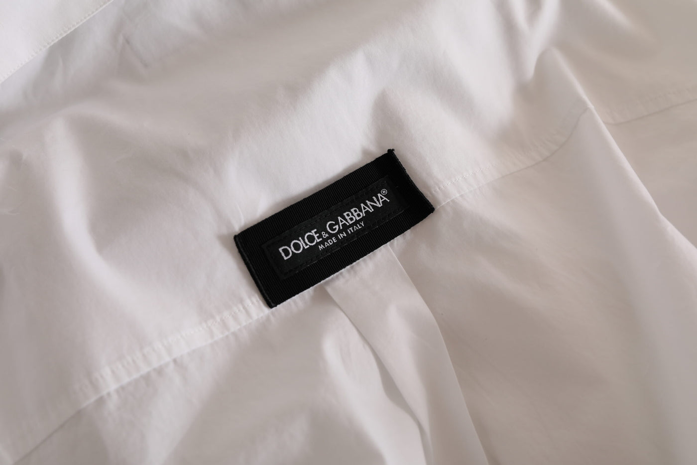 White Logo Cotton Casual Long Sleeves Shirt