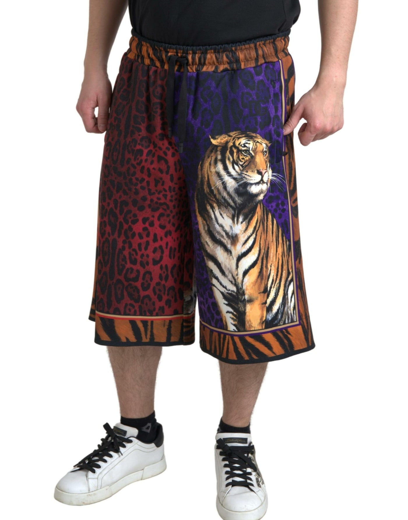 Multicolor Tiger Print Men Bermuda Shorts