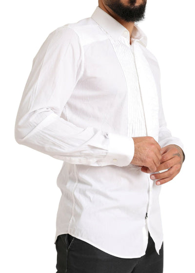 White GOLD Formal Cotton Tuxedo Dress Shirt