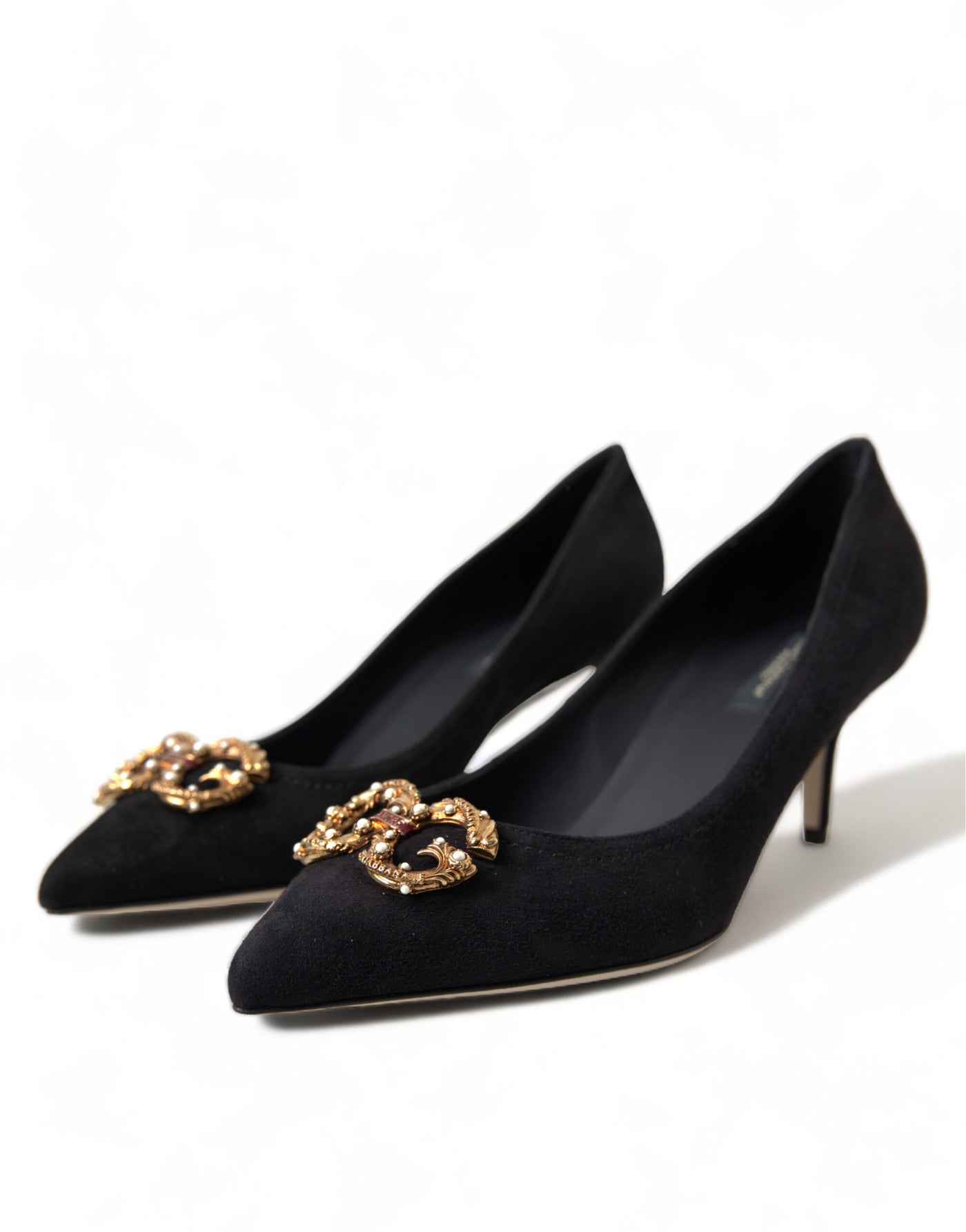 Black Suede DG Amore Heels Pumps Shoes