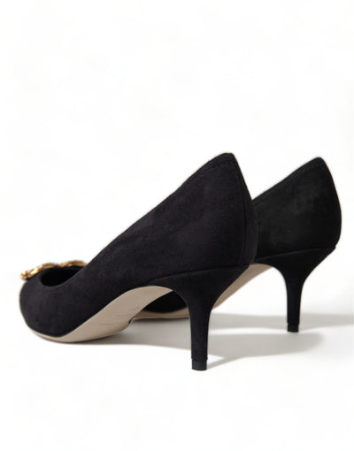 Black Suede DG Amore Heels Pumps Shoes