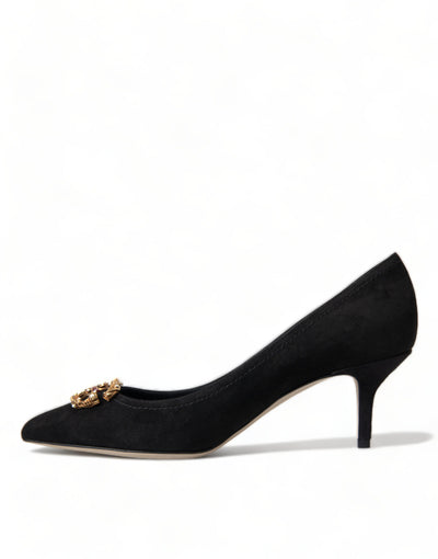 Black Suede DG Amore Heels Pumps Shoes