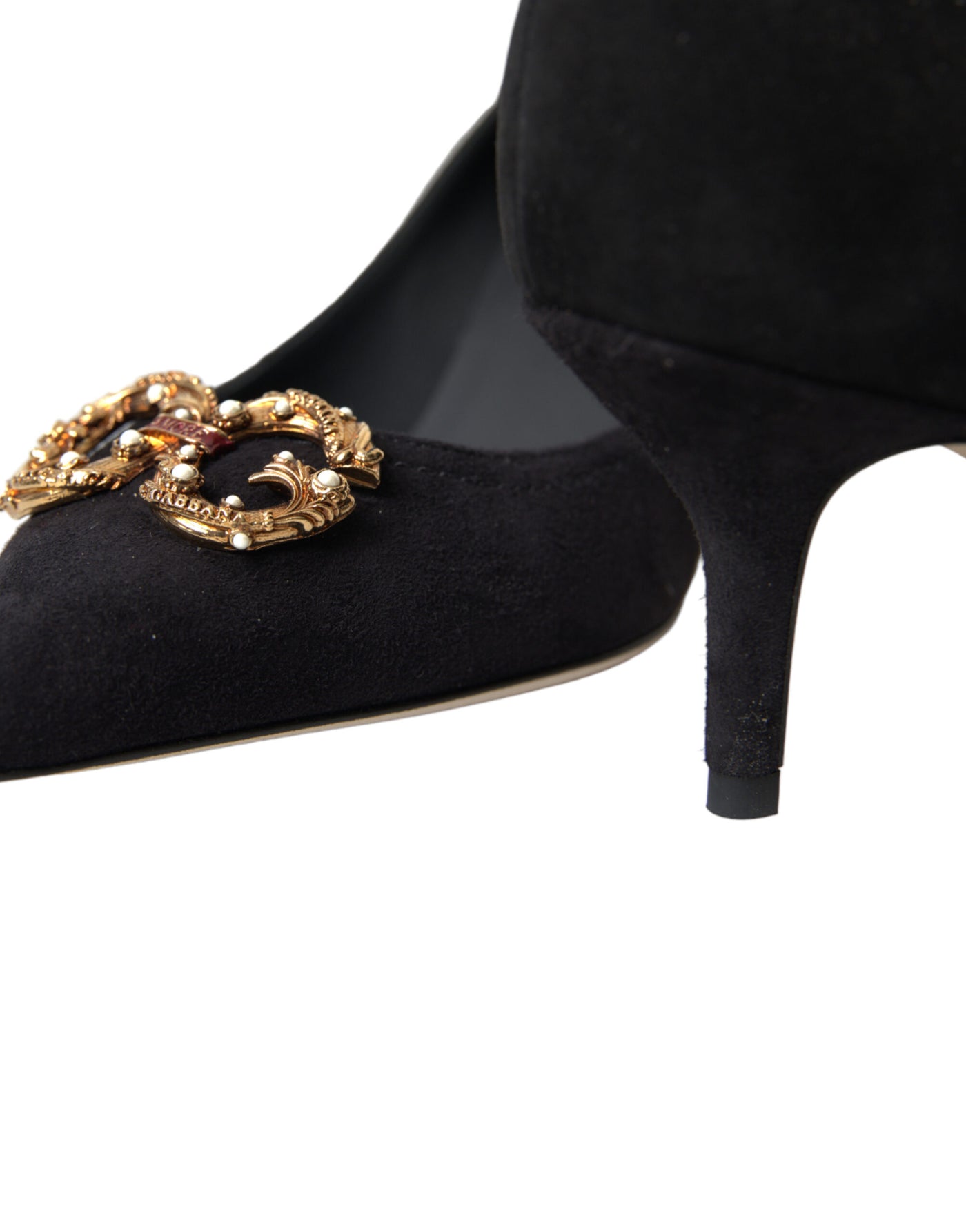 Black Suede DG Amore Heels Pumps Shoes