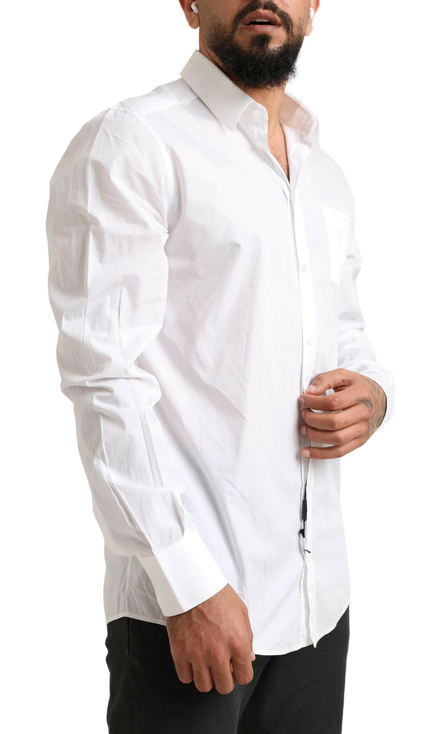 White GOLD Formal Cotton Tuxedo Dress Shirt