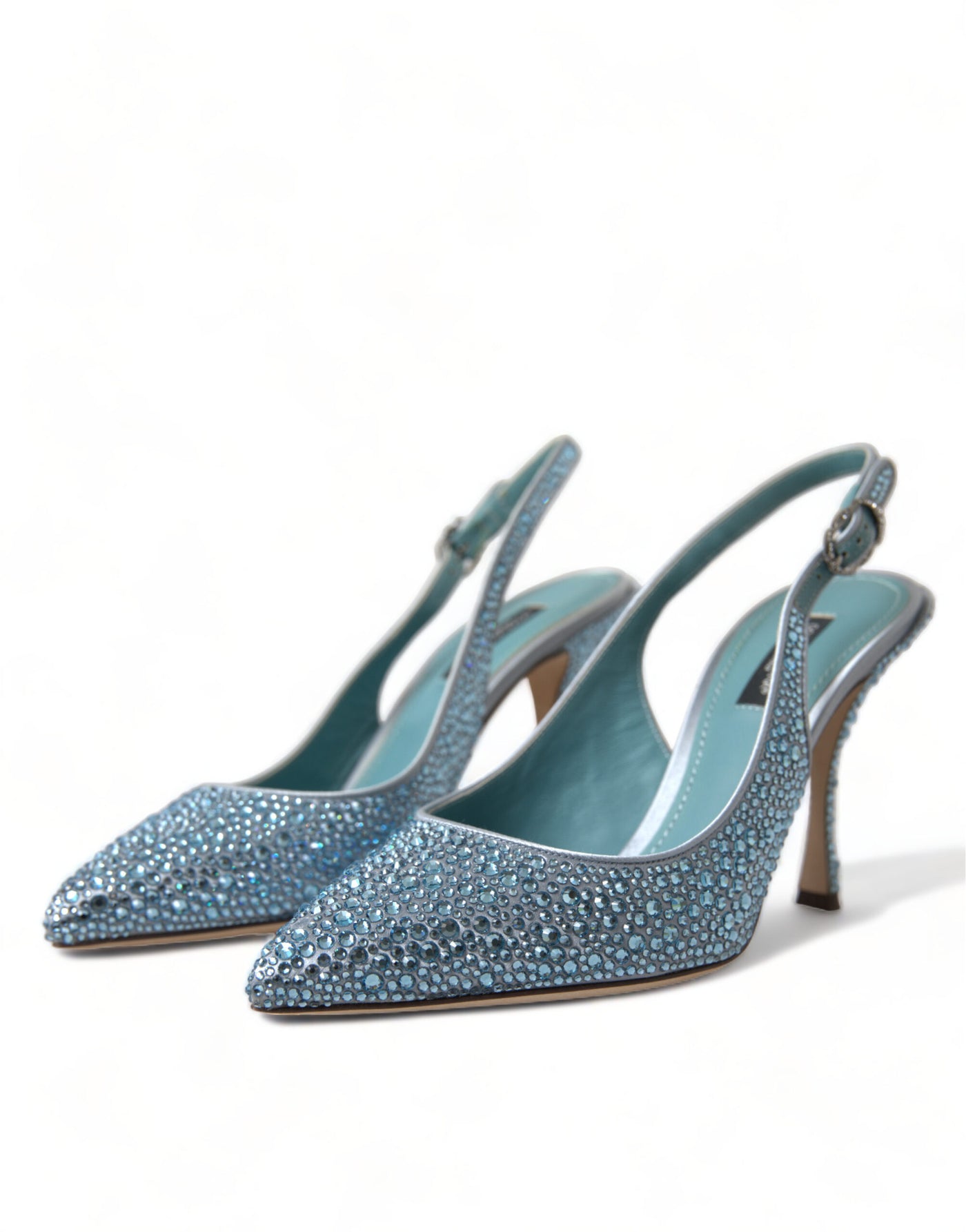 Blue Crystal Slingback Pumps Shoes