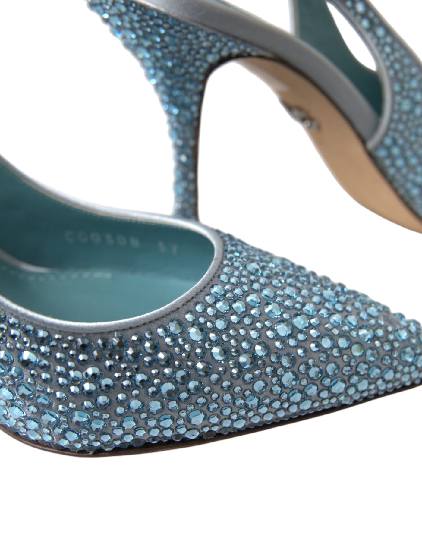 Blue Crystal Slingback Pumps Shoes