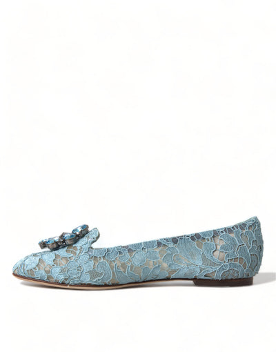 Blue Vally Taormina Lace Crystals Flats Shoes