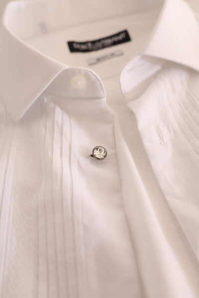 White GOLD Formal Cotton Tuxedo Dress Shirt