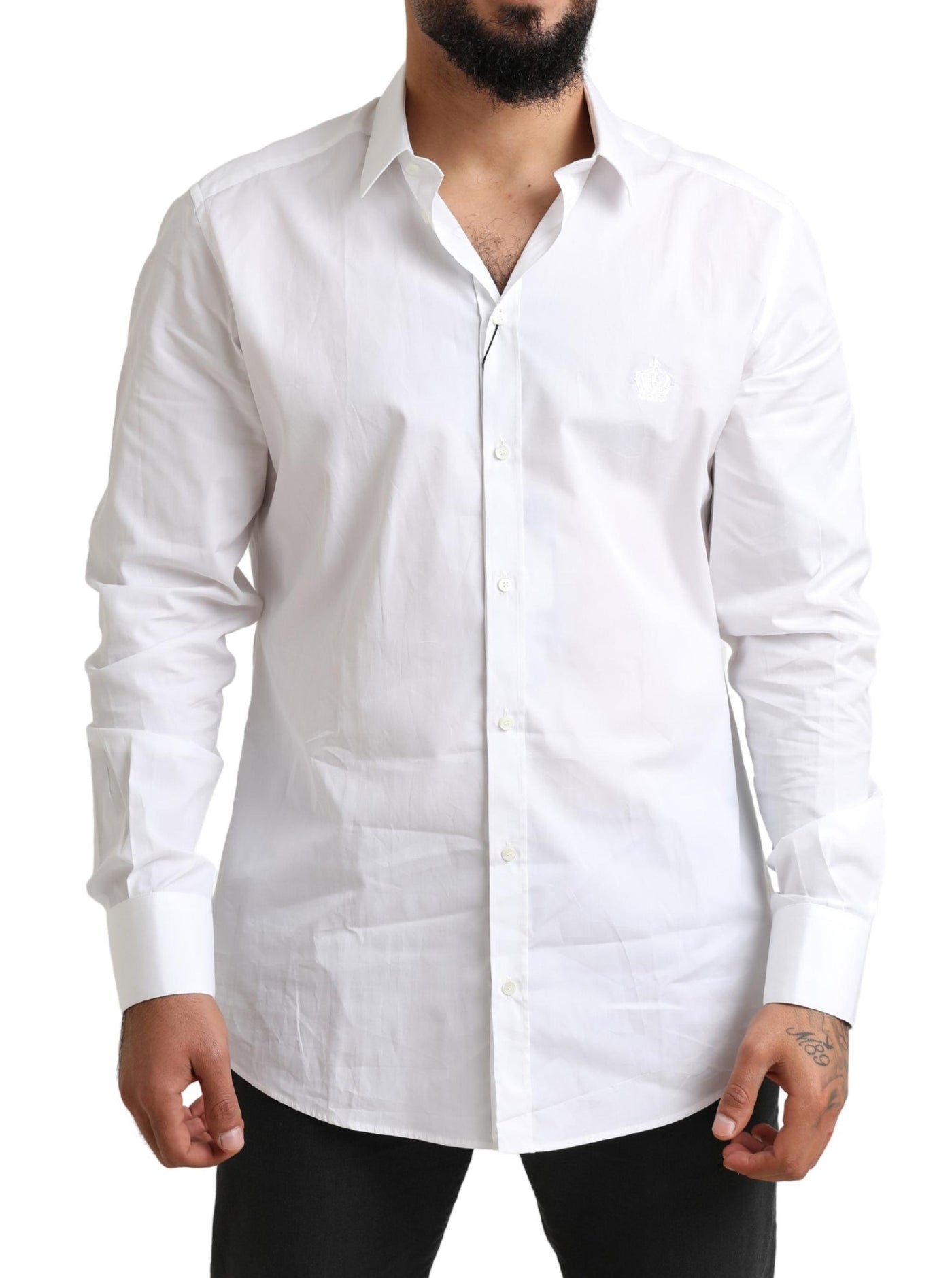 White GOLD Formal Cotton Tuxedo Dress Shirt