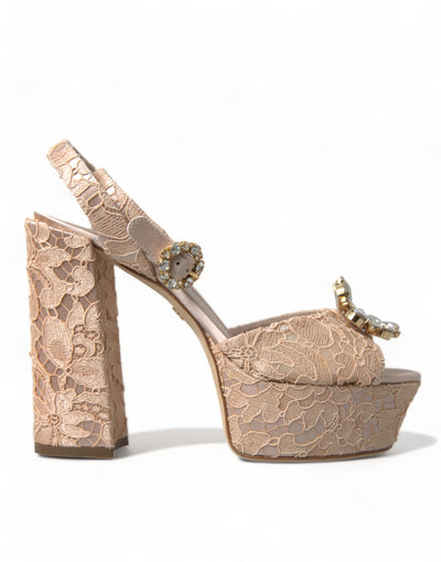 Pink Lace Taormina Platform Sandals Shoes