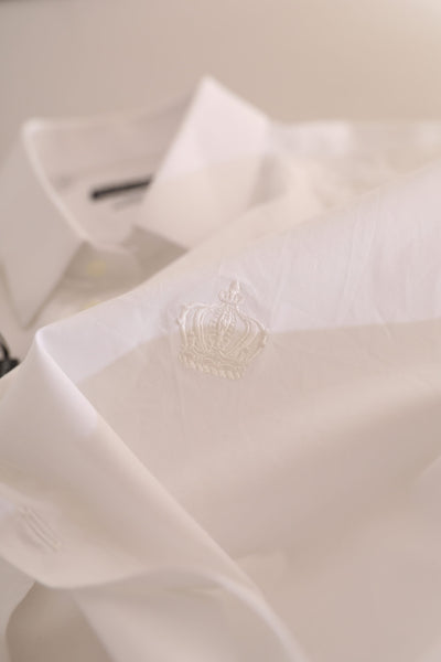 White GOLD Formal Cotton Tuxedo Dress Shirt