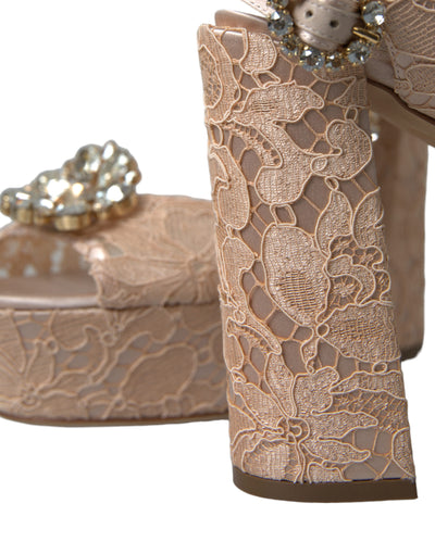 Pink Lace Taormina Platform Sandals Shoes