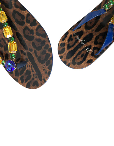 Blue Crystals Flats Sandals Beachwear Shoes