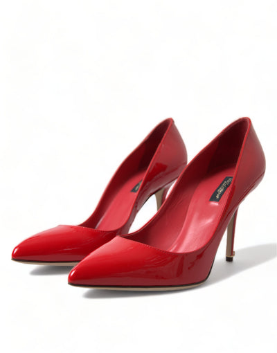 Red Patent Leather High Heels Pumps Shoes