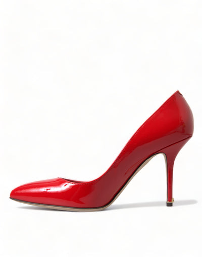 Red Patent Leather High Heels Pumps Shoes