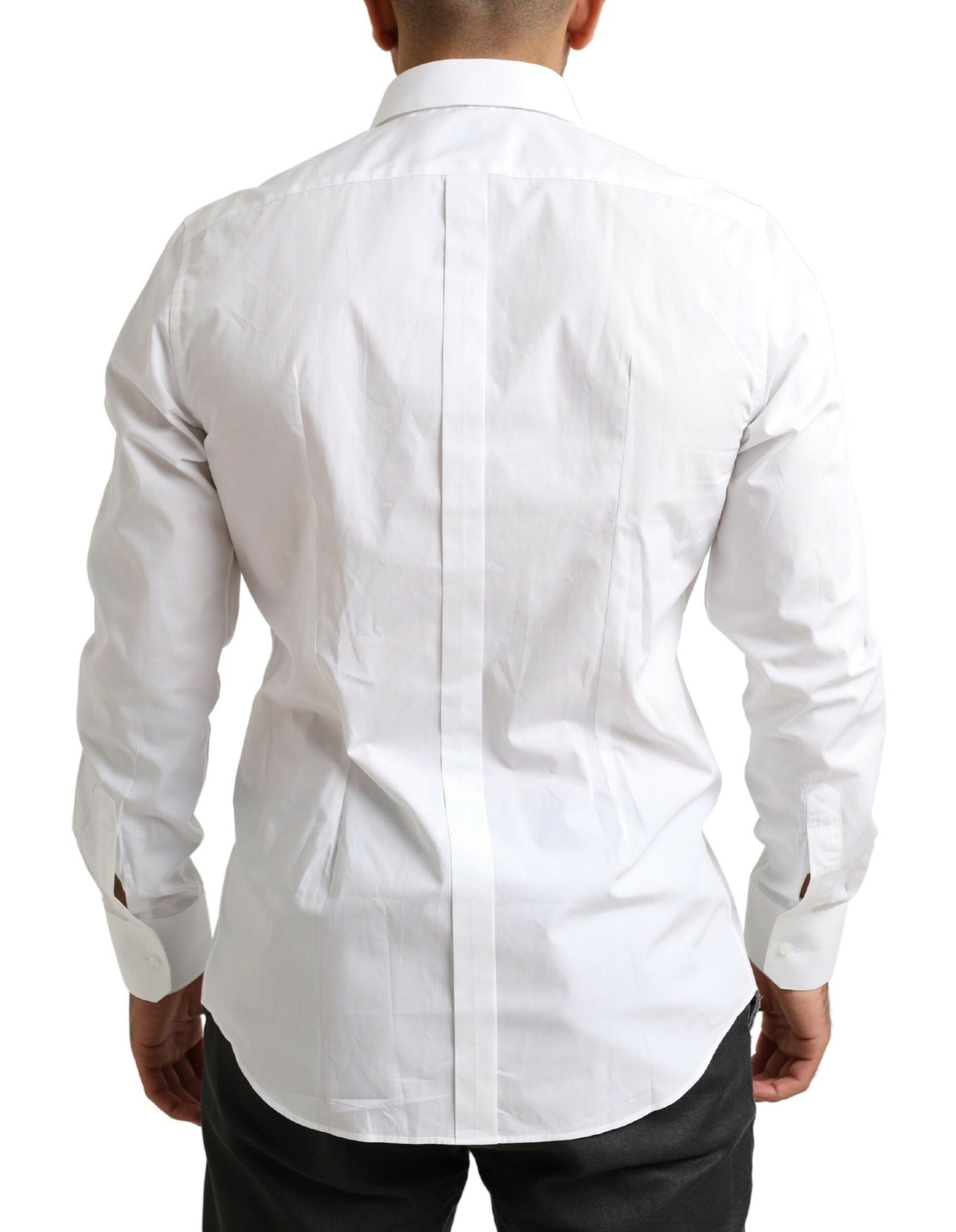 White GOLD Cotton Men Formal Dress Shirt