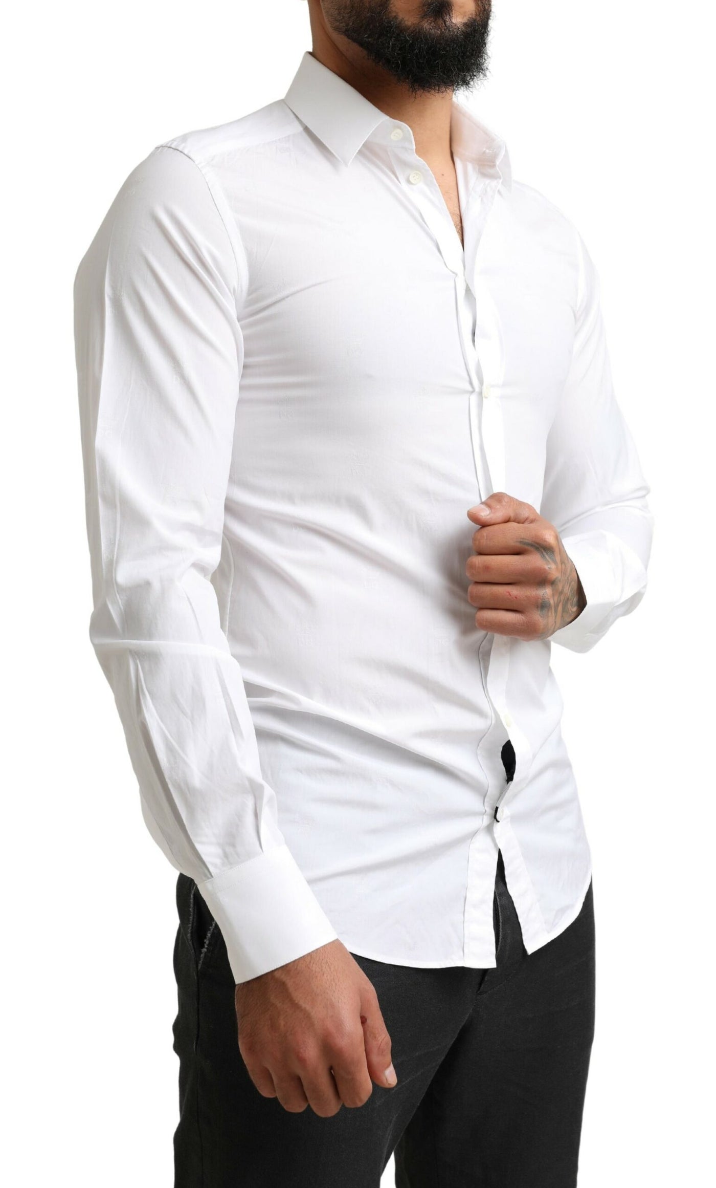 White GOLD Cotton Slim Fit Formal Dress Shirt