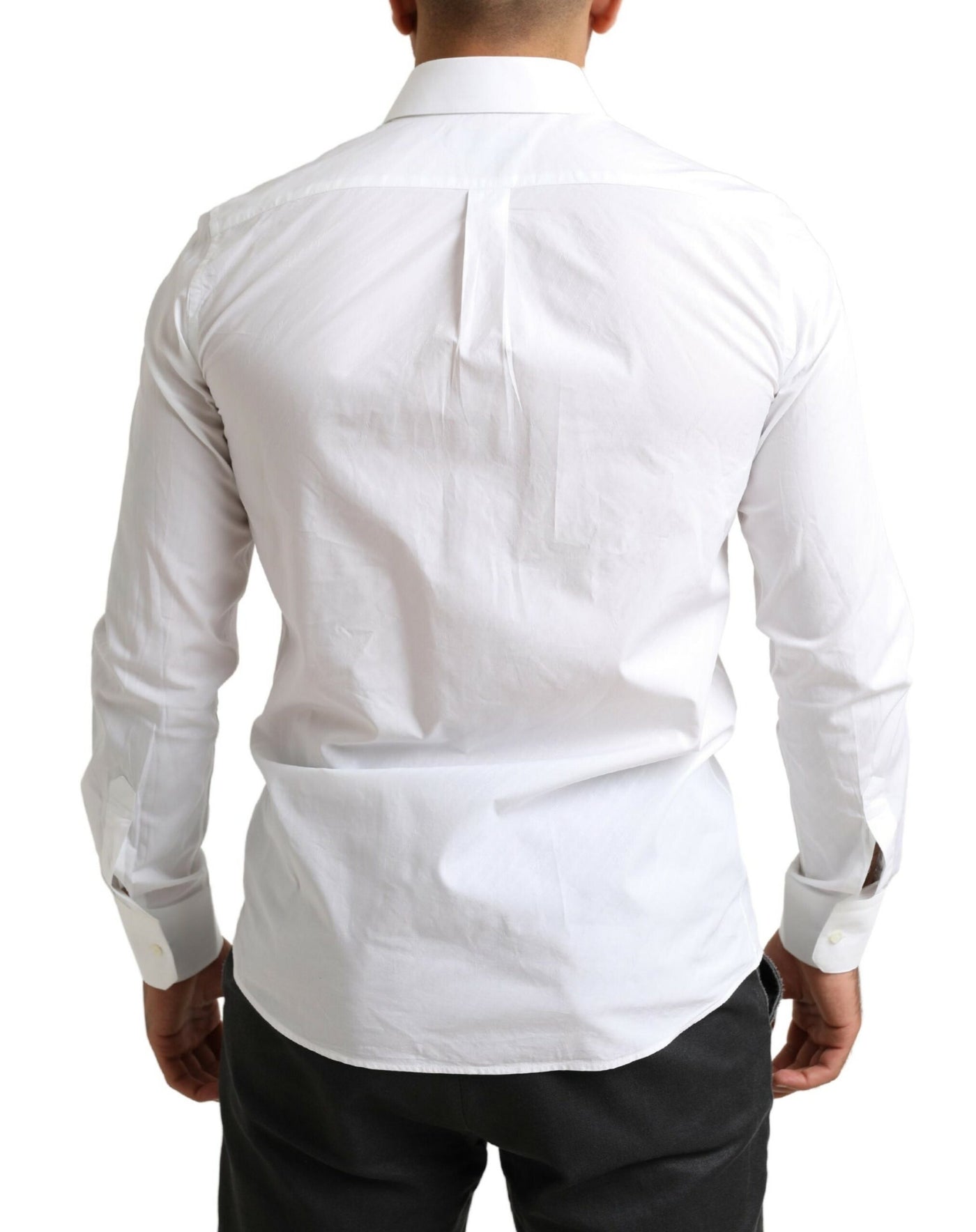 White MARTINI Cotton Dress Formal Shirt