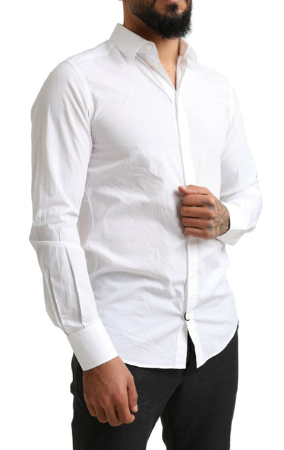 White MARTINI Cotton Dress Formal Shirt