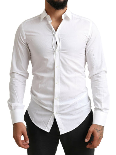 White GOLD Cotton Slim Fit Formal Dress Shirt