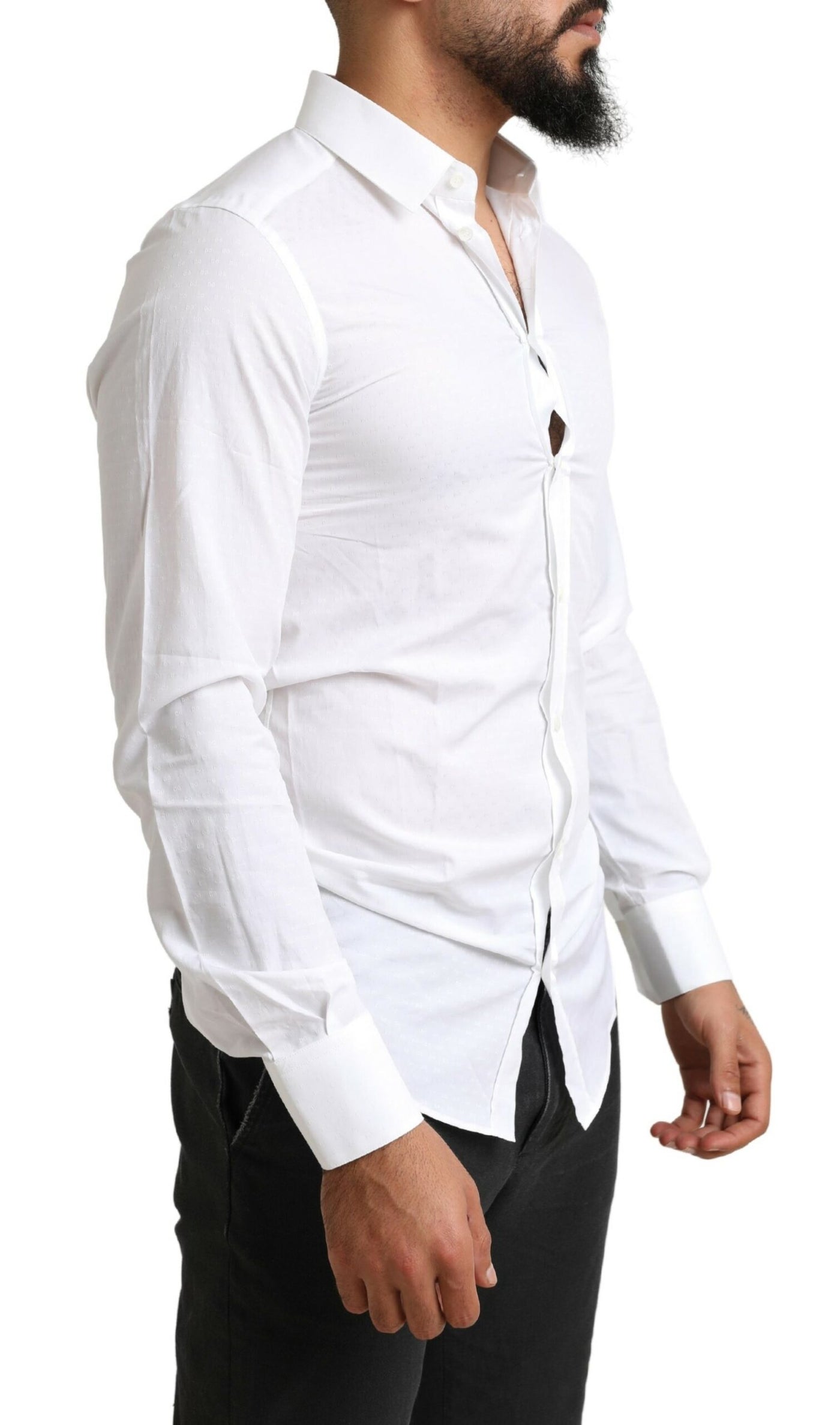 White GOLD Cotton Slim Fit Formal Dress Shirt