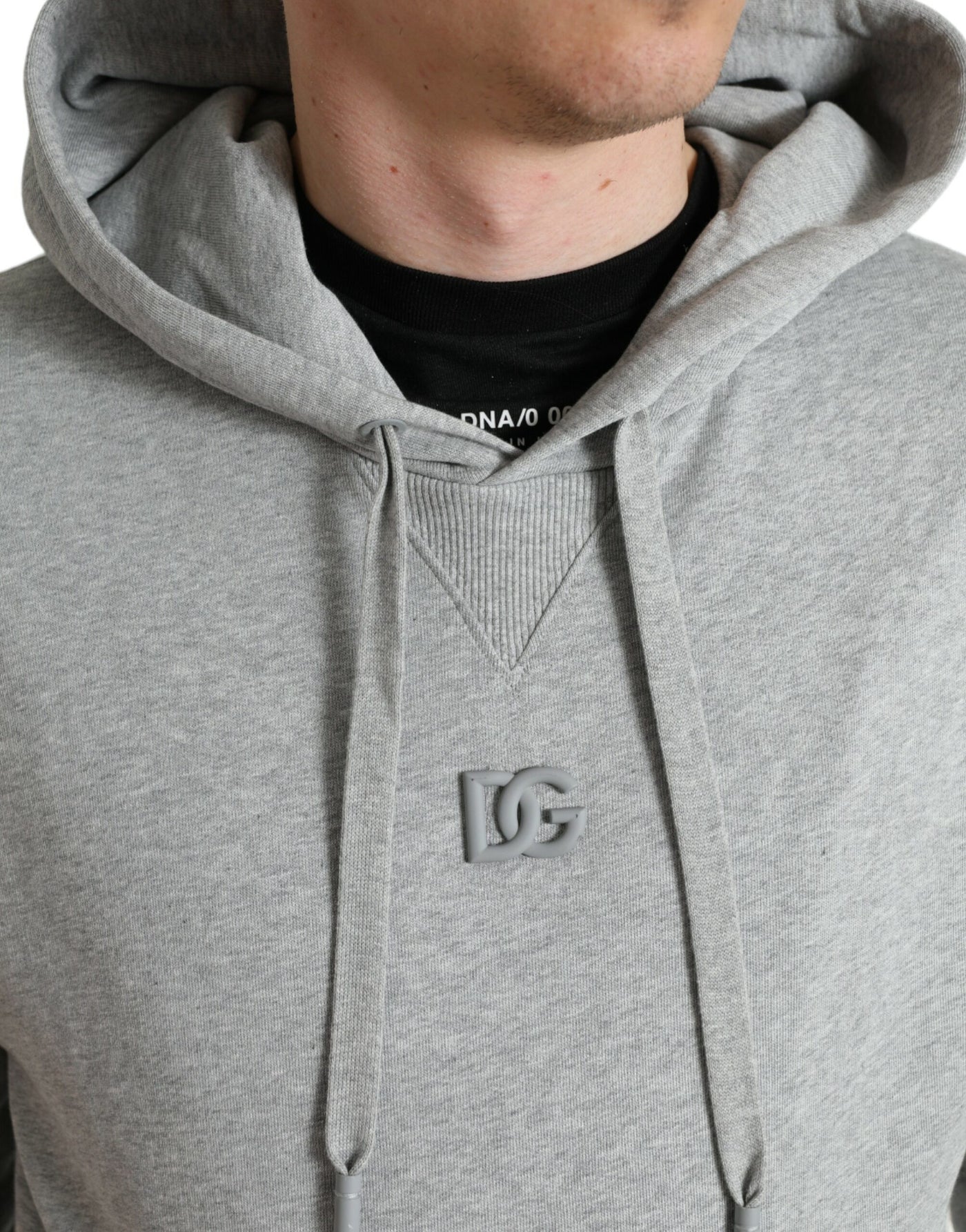 Gray Cotton Logo Hooded Sweatshirt Sweater