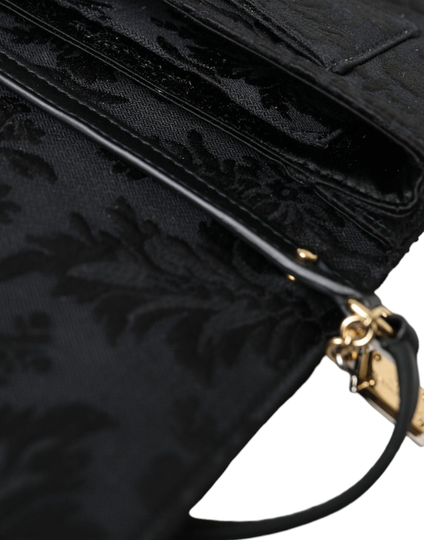 Black Embellished Baroque Crossbody Shoulder Bag