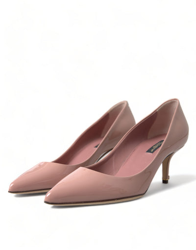 Pink Patent Leather Pumps Heels Shoes