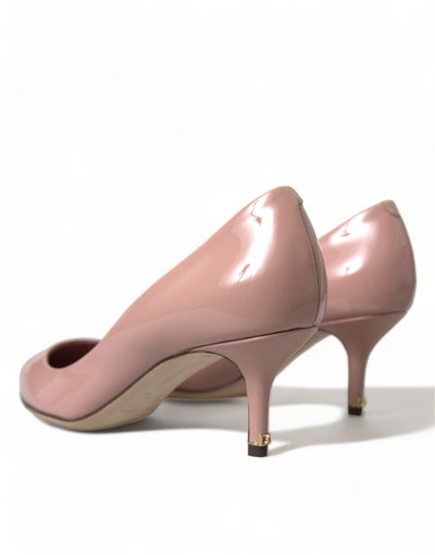 Pink Patent Leather Pumps Heels Shoes