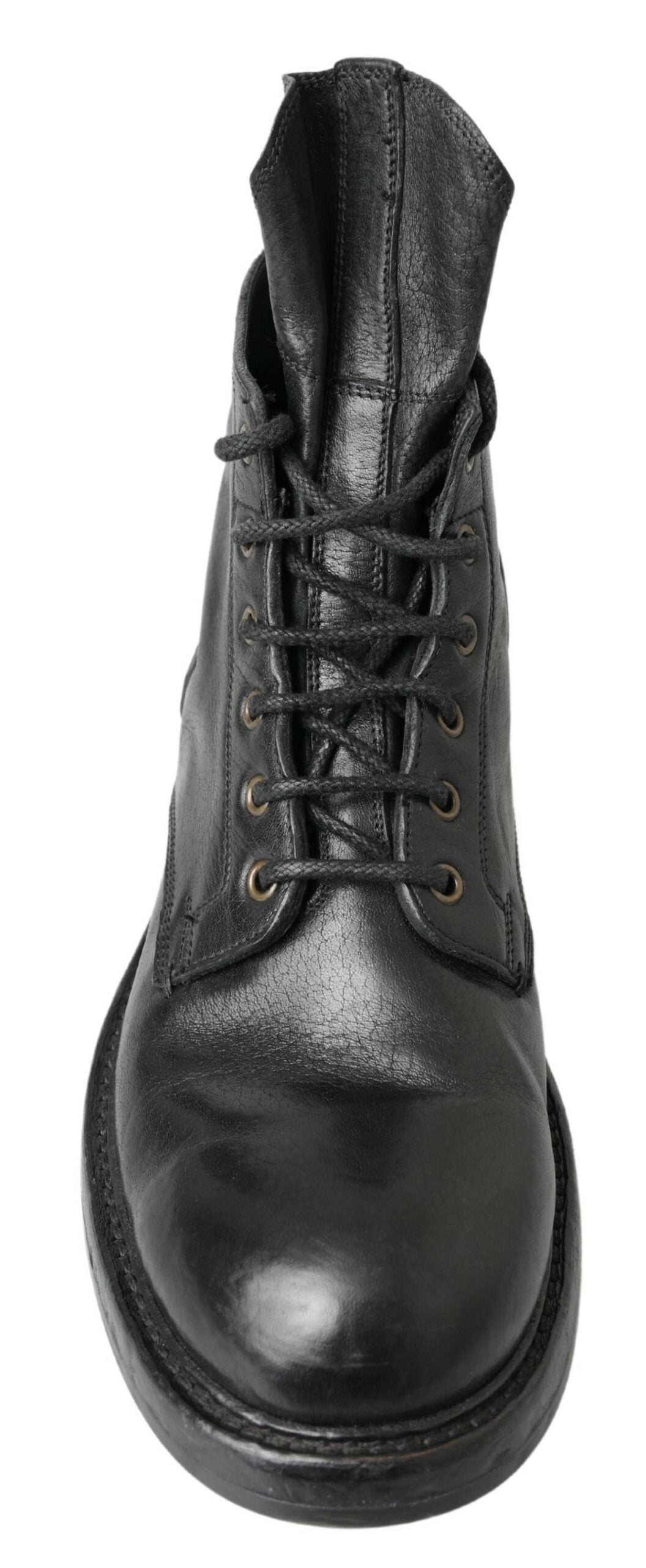 Black Men Leather Ankle Boots Shoes