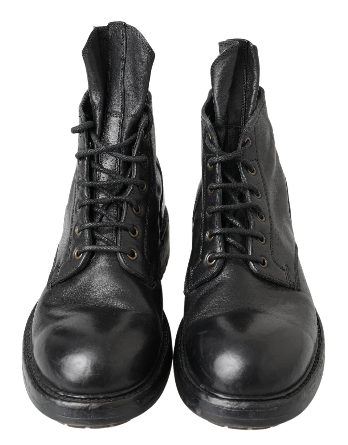 Black Men Leather Ankle Boots Shoes