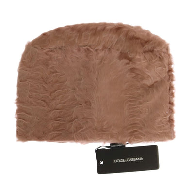 Beige Xiangao Lamb Fur Beanie