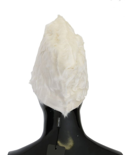 White Xiangao Lamb Fur Beanie