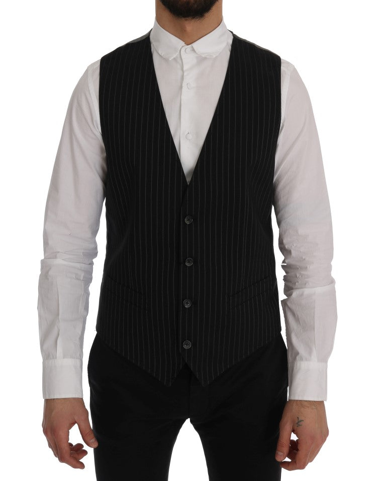 Black STAFF Cotton Striped Vest