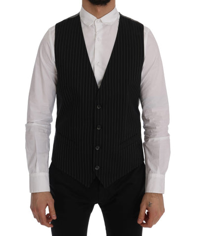 Black STAFF Cotton Striped Vest