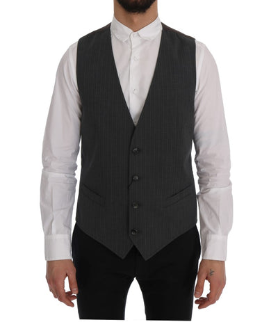 Gray STAFF Cotton Striped Vest