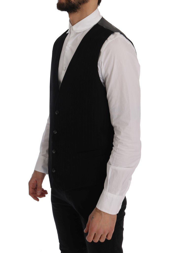 Black STAFF Cotton Striped Vest