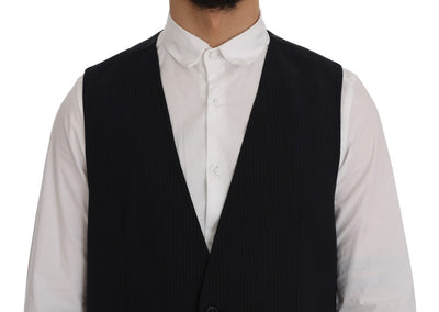 Black STAFF Wool Striped Vest